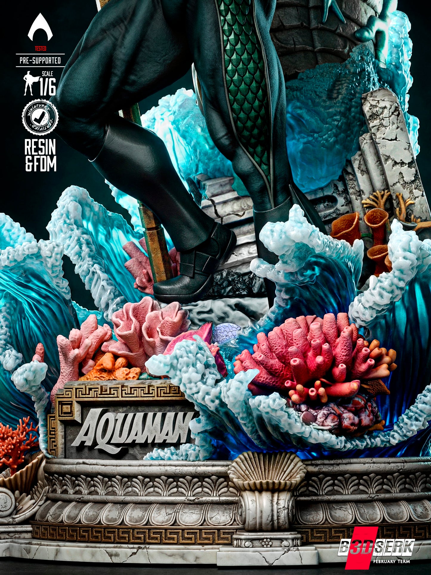 Aquaman - Sculpt - 6 or 12 scale - 3D Model Kit - Fan Art