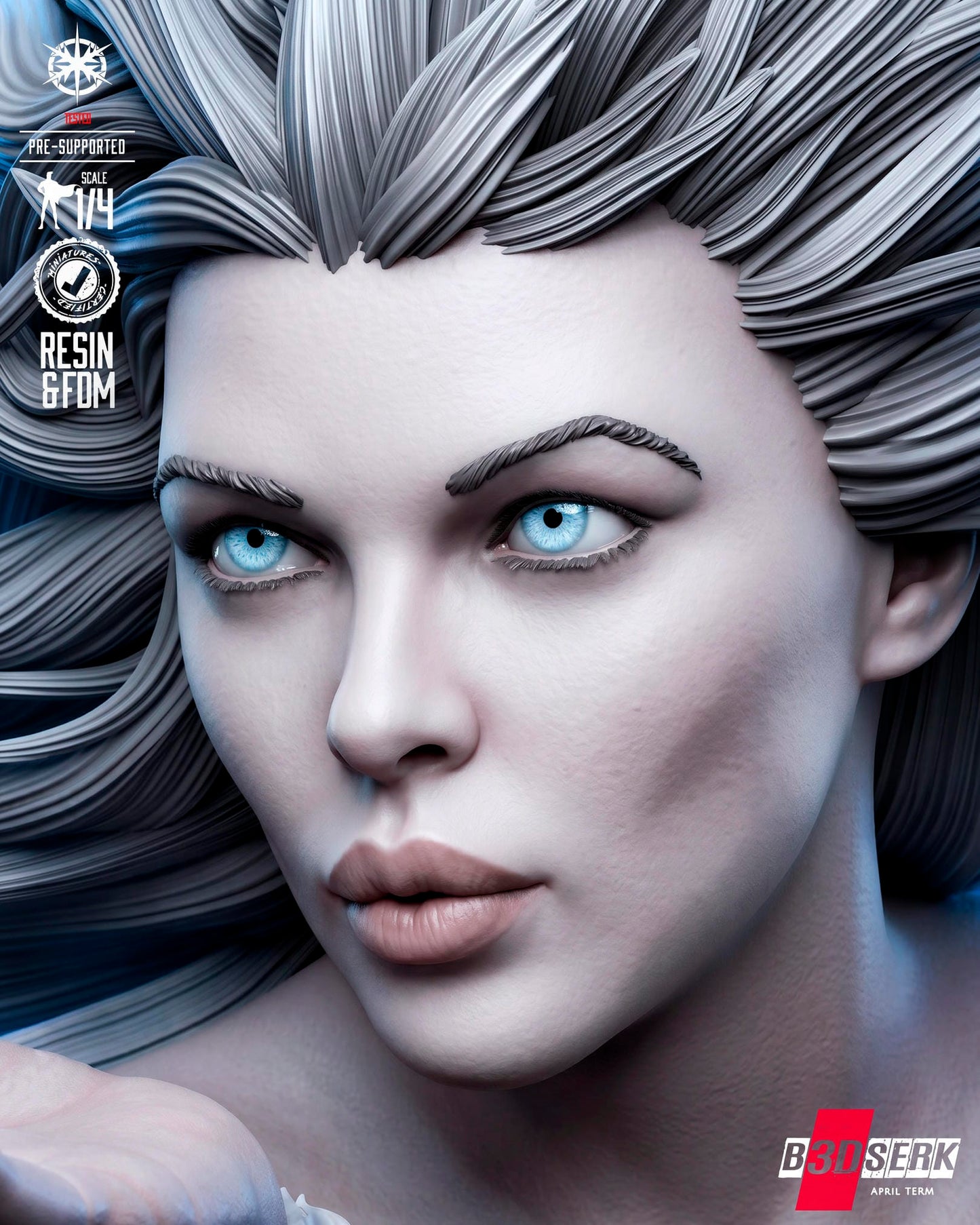 Killer Frost (Bust) 3D Model Kit -4 or 8 scale (Fan Art)