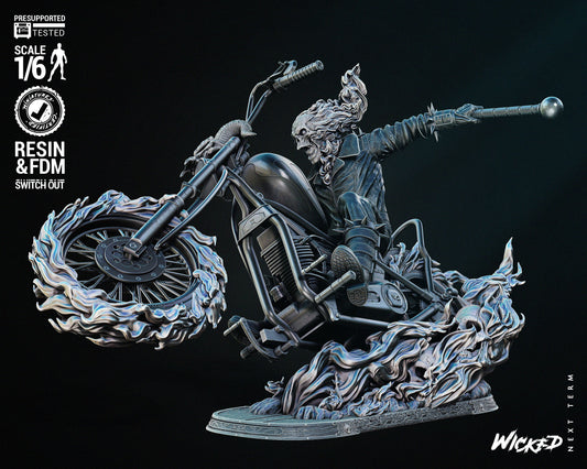 Johnny Blaze Ghost Rider (Fan Art) - 6 or 12 scale (382mm or 192mm) - 3D Print kit