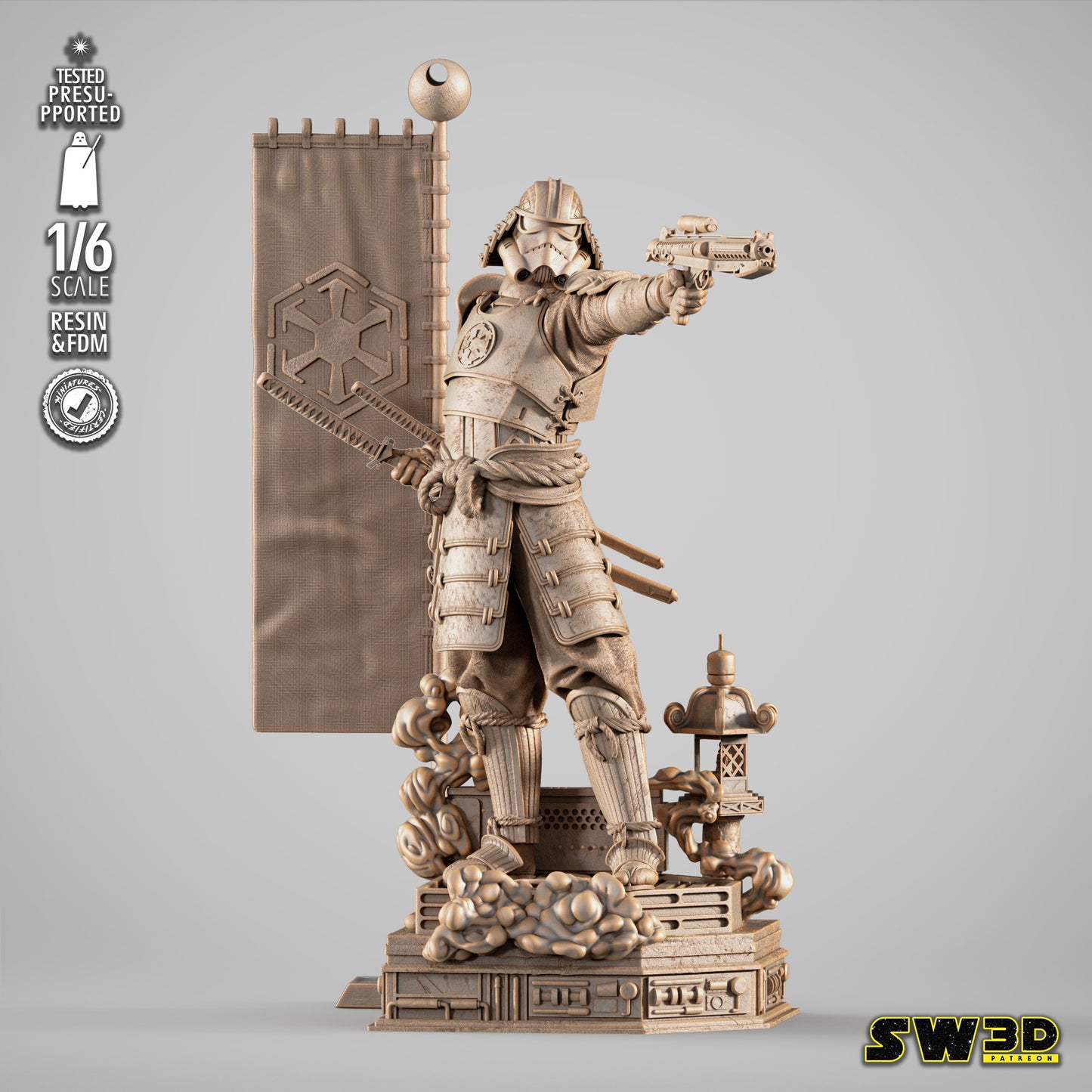 Stormtrooper Samurai (Star Wars) - Fan Art - 3D Print Model Kit