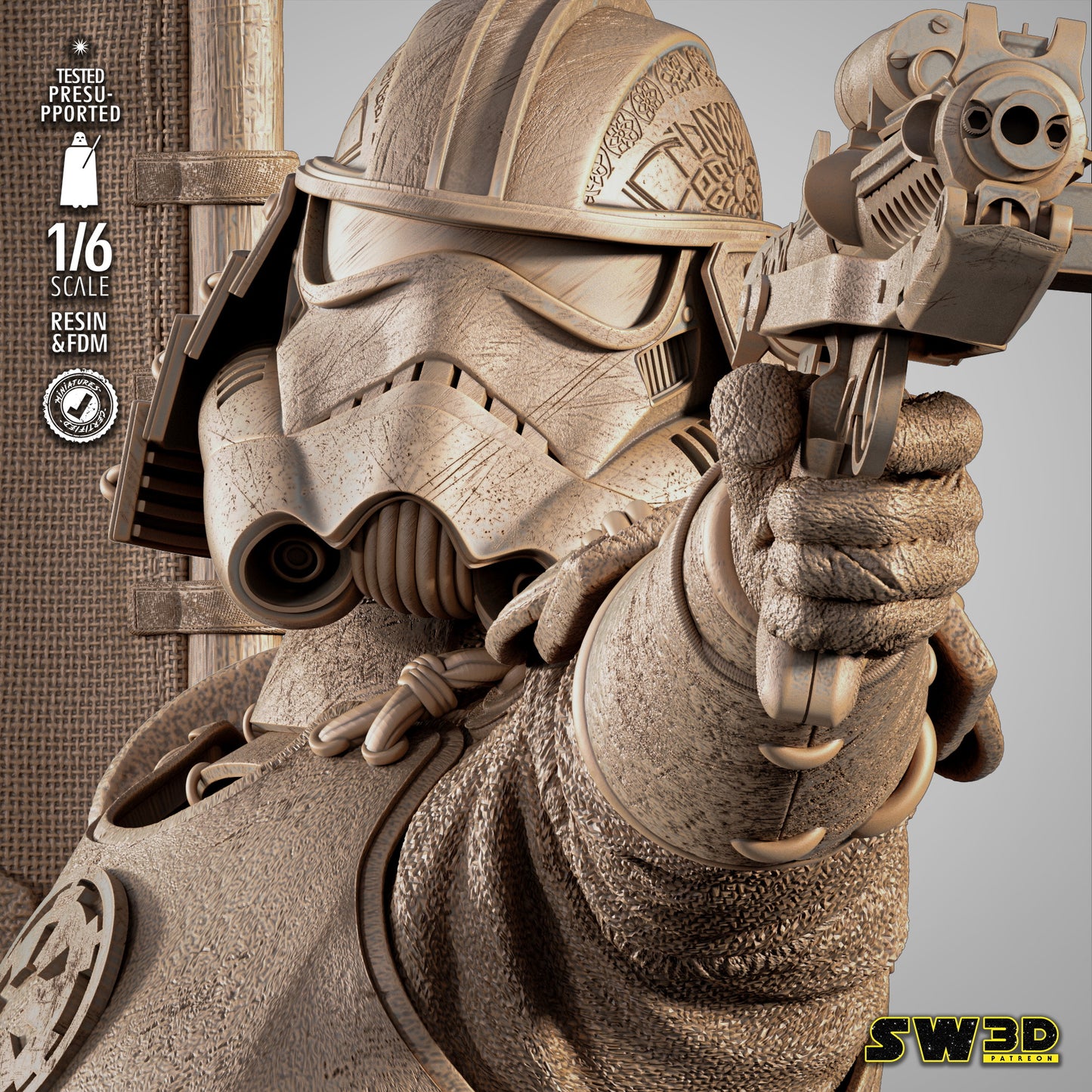 Stormtrooper Samurai (Star Wars) - Fan Art - 3D Print Model Kit