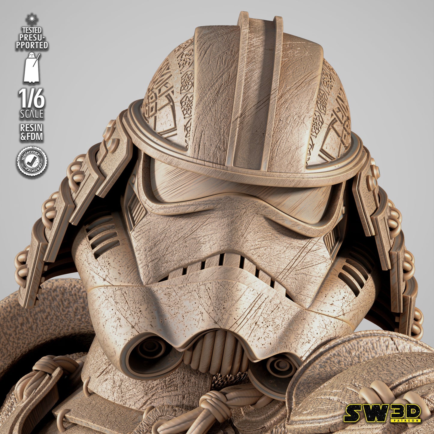 Stormtrooper Samurai (Star Wars) - Fan Art - 3D Print Model Kit