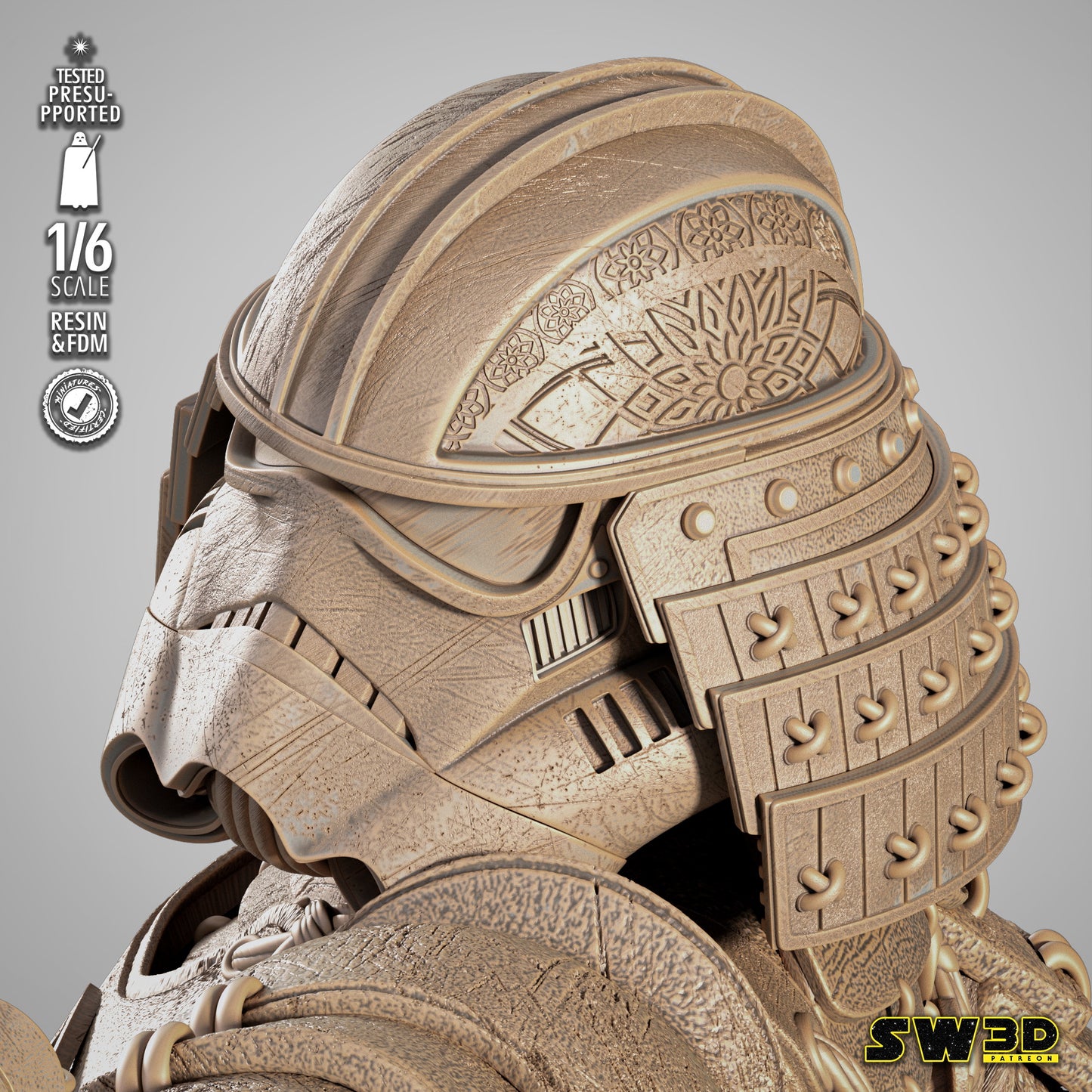 Stormtrooper Samurai (Star Wars) - Fan Art - 3D Print Model Kit