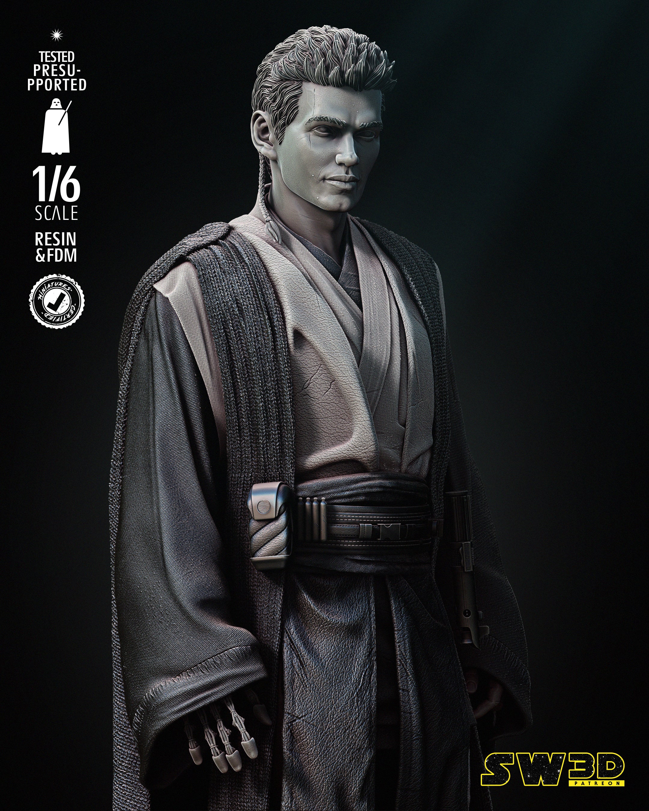 Young Anakin (StarWars) Sculpt - 1:6 or 1:12 Scale - Fan Art