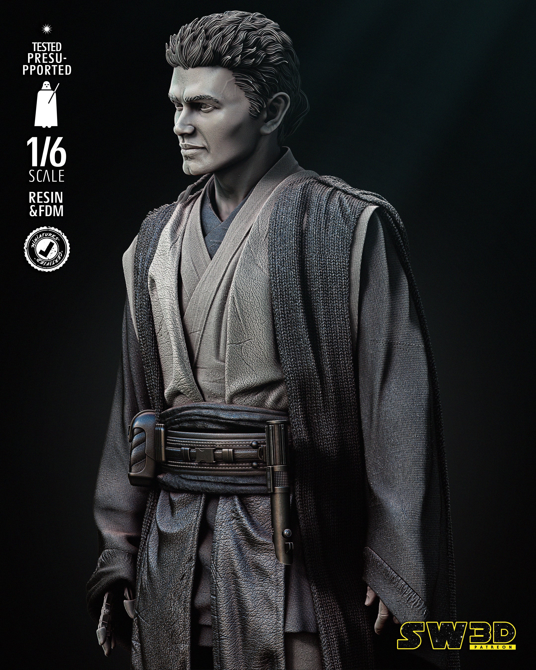 Young Anakin (StarWars) Sculpt - 1:6 or 1:12 Scale - Fan Art