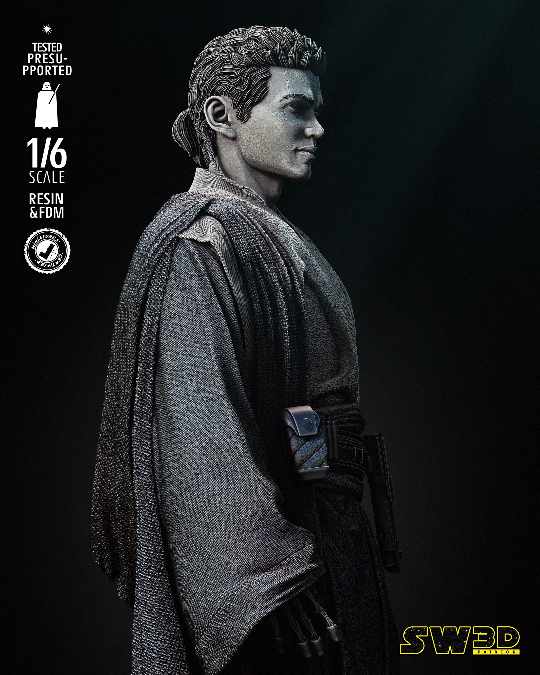 Young Anakin (StarWars) Sculpt - 1:6 or 1:12 Scale - Fan Art