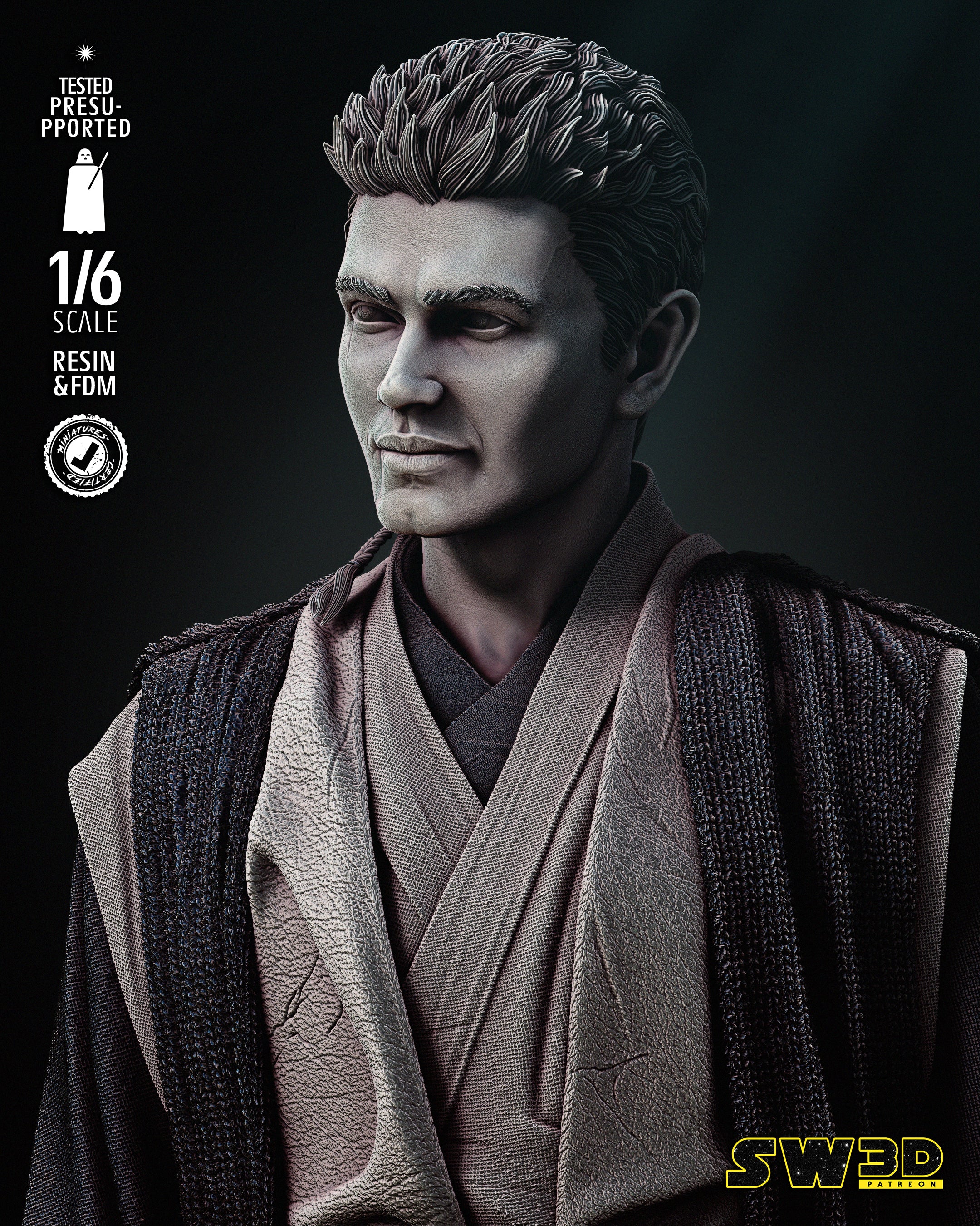 Young Anakin (StarWars) Sculpt - 1:6 or 1:12 Scale - Fan Art