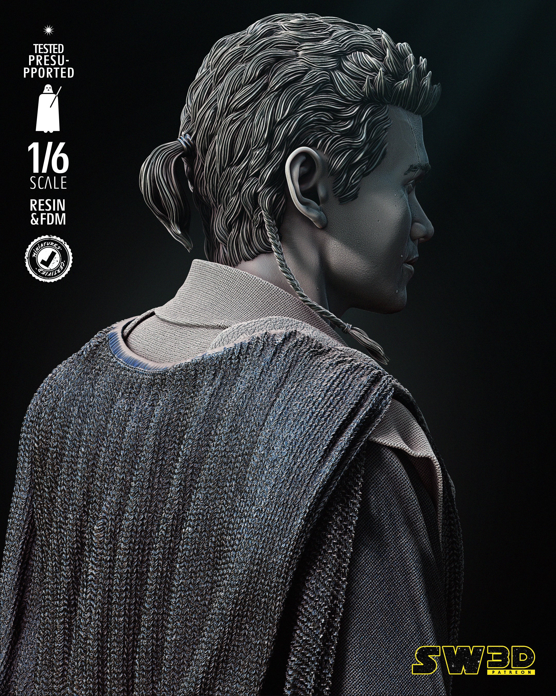 Young Anakin (StarWars) Sculpt - 1:6 or 1:12 Scale - Fan Art