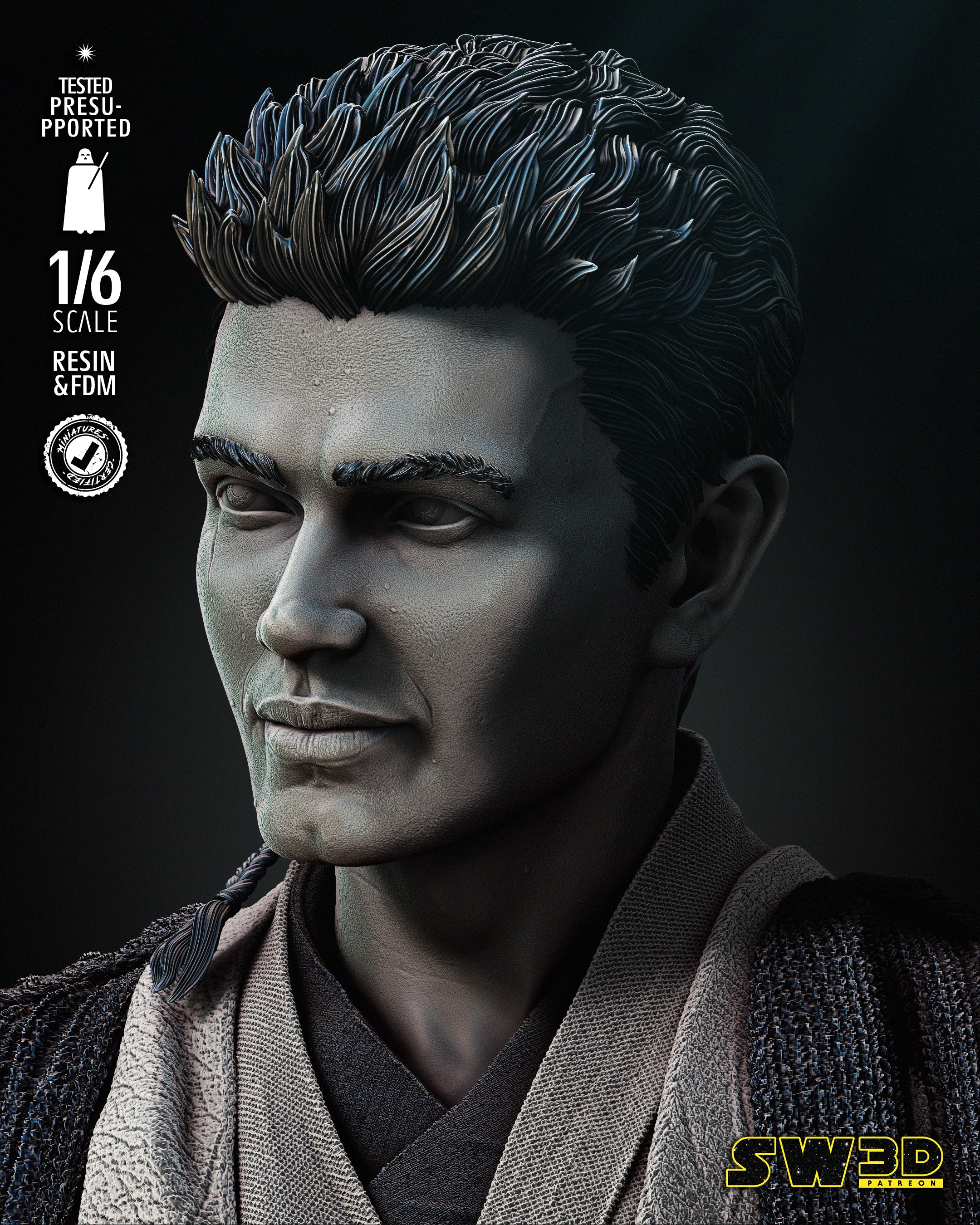 Young Anakin (StarWars) Sculpt - 1:6 or 1:12 Scale - Fan Art