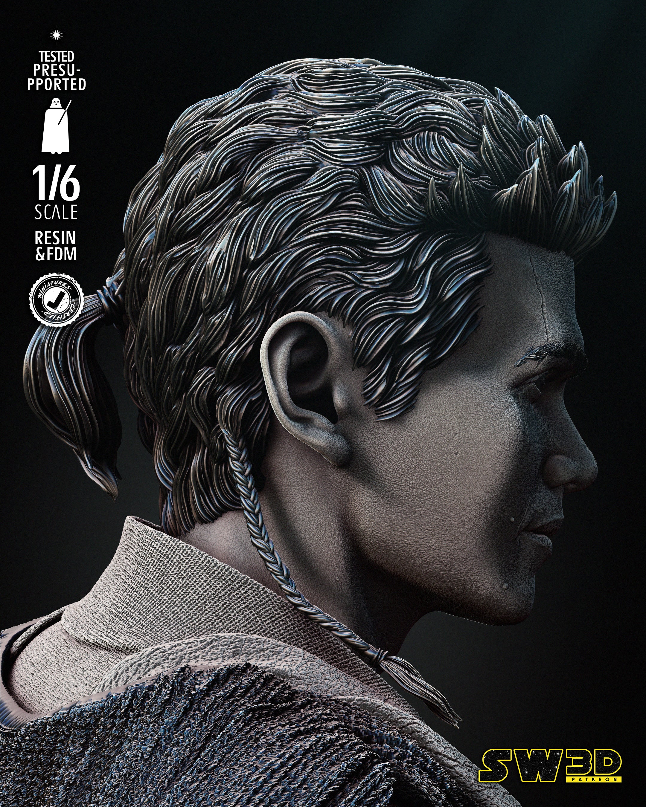 Young Anakin (StarWars) Sculpt - 1:6 or 1:12 Scale - Fan Art