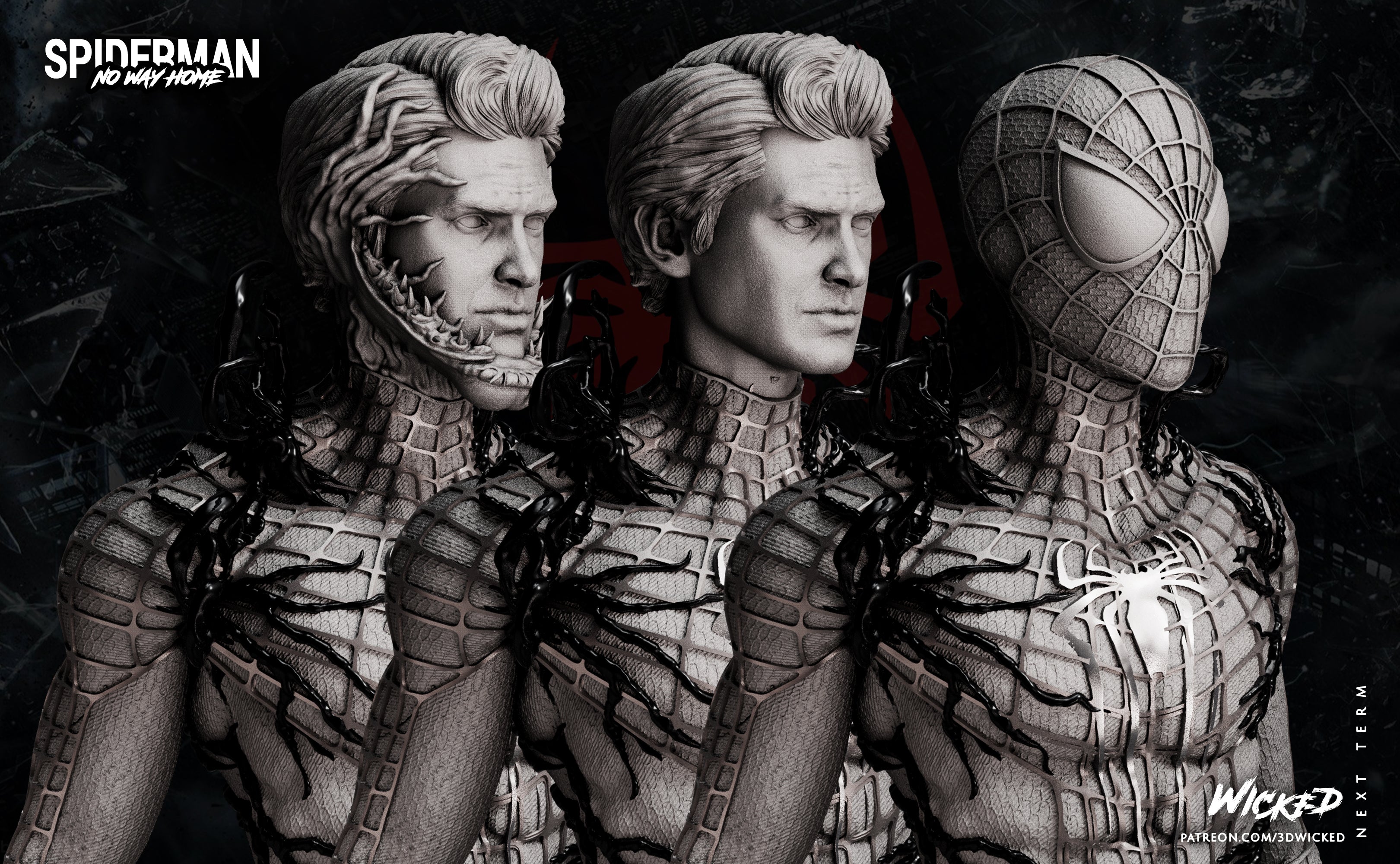 Spiderman (Andrew Garfield) Fan Art Bust - 4 or 8 scale (260mm or 130mm) - 3D Print