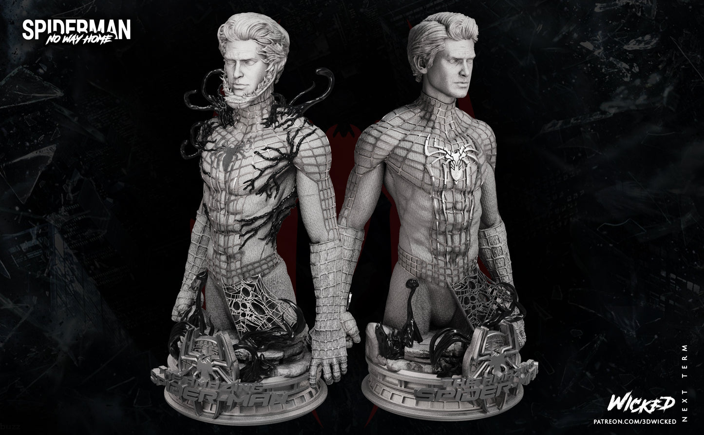 Spiderman (Andrew Garfield) Fan Art Bust - 4 or 8 scale (260mm or 130mm) - 3D Print