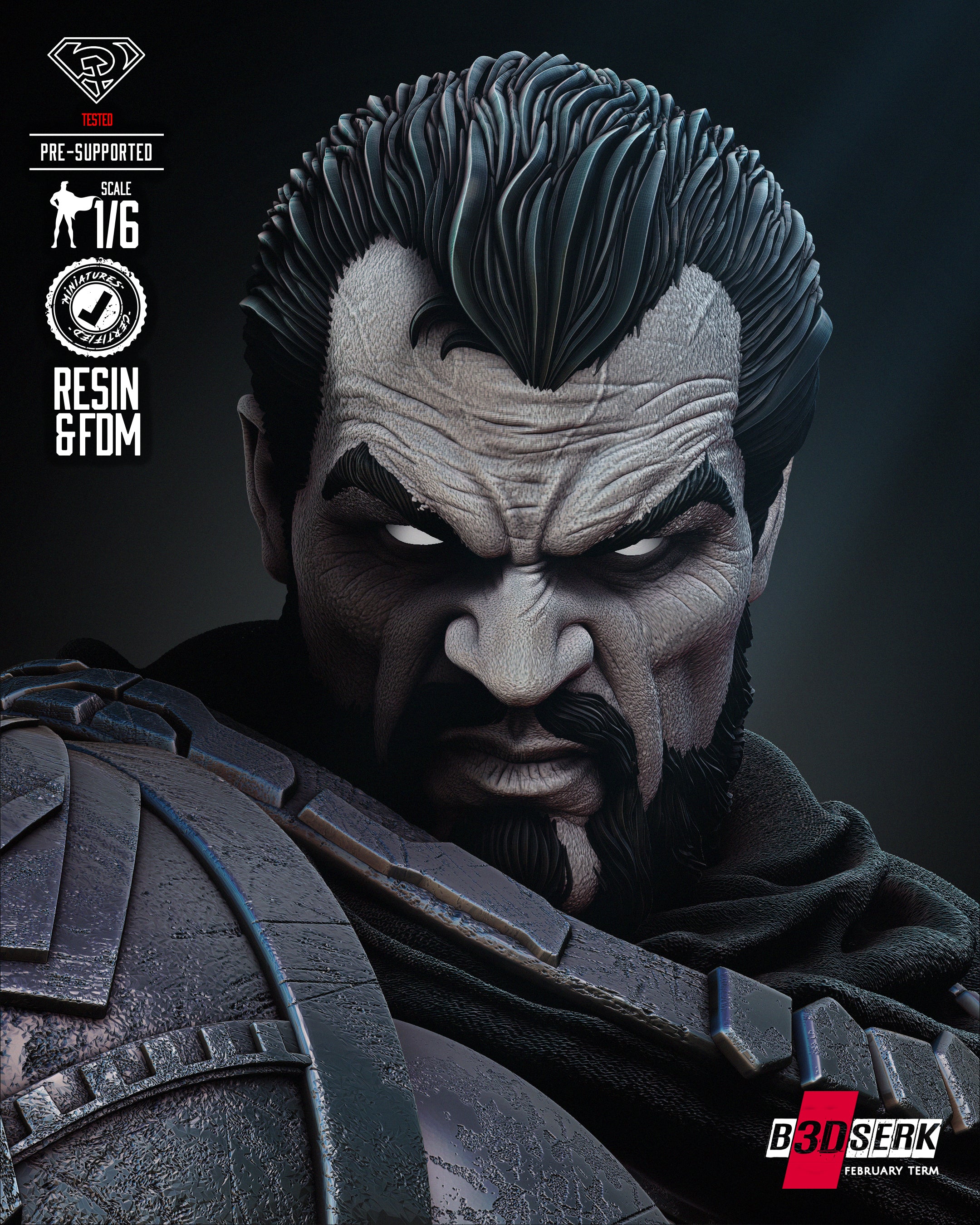 Zod & Superman Sculpt (Fan Art) - 6 or 12 scale - 3D Print kit