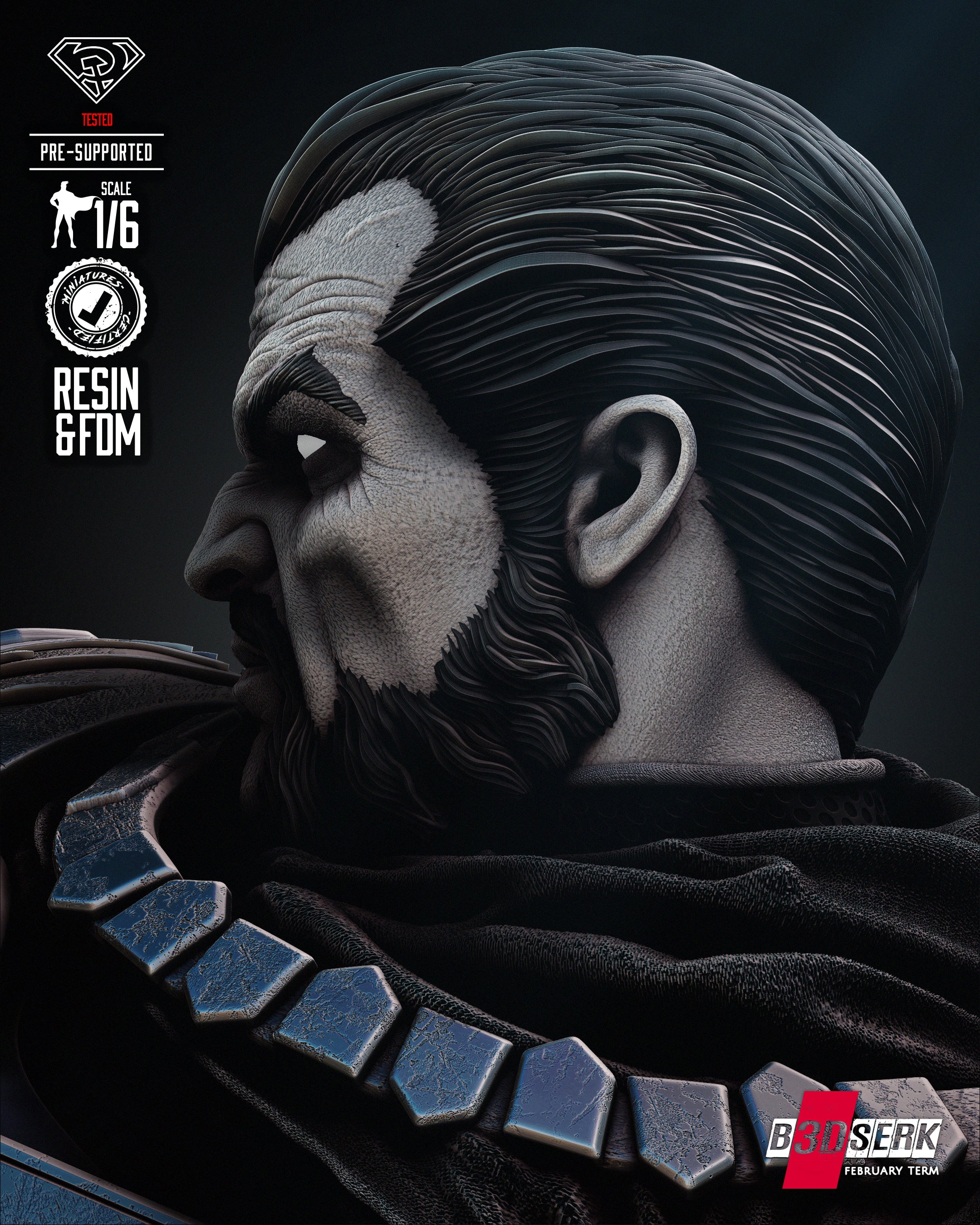 Zod & Superman Sculpt (Fan Art) - 6 or 12 scale - 3D Print kit