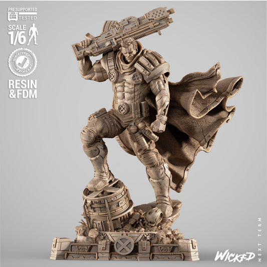 Cable Sculpt (Marvel) 3D Printed Sculpt - Scales 6 & 12 - Fan Art