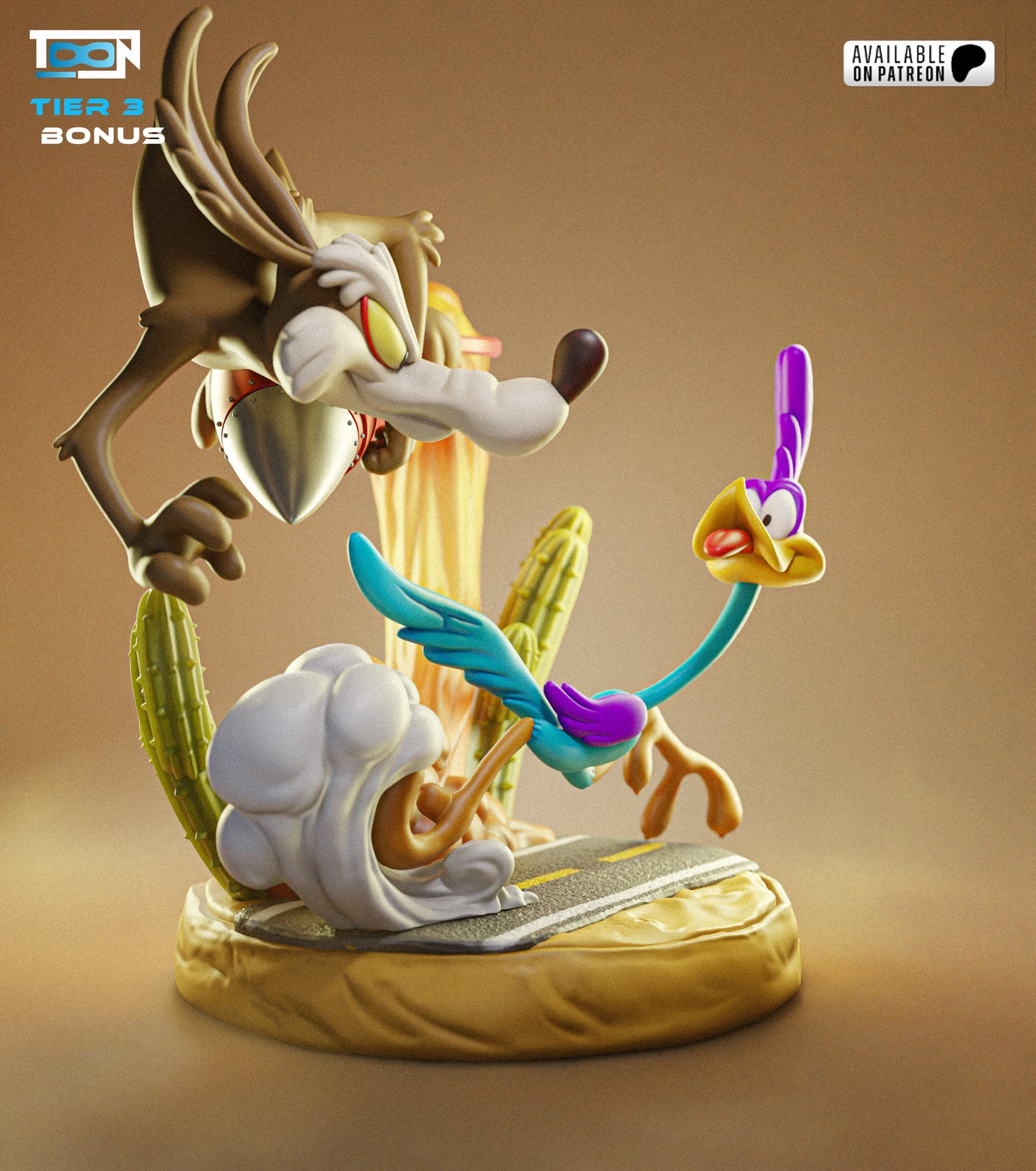Coyote & Road Runner - 3D Printed Model