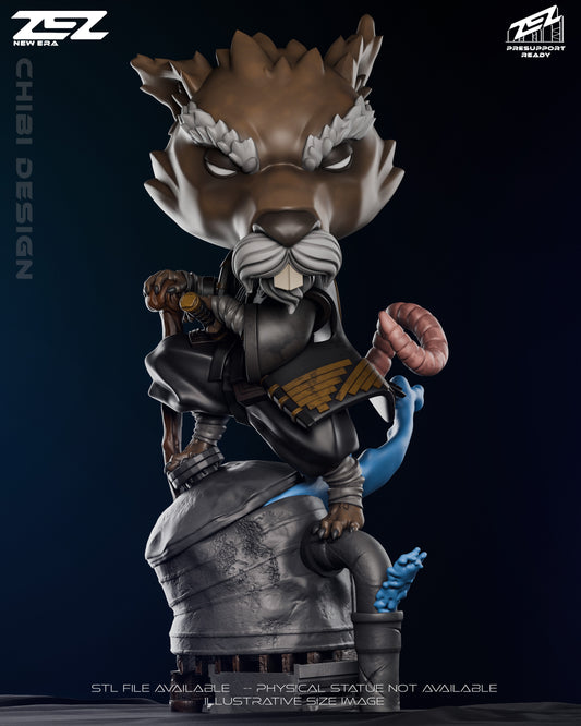 Master Splinter Chibi (ZEZ) - 3D Printed Fan Art Model Kit