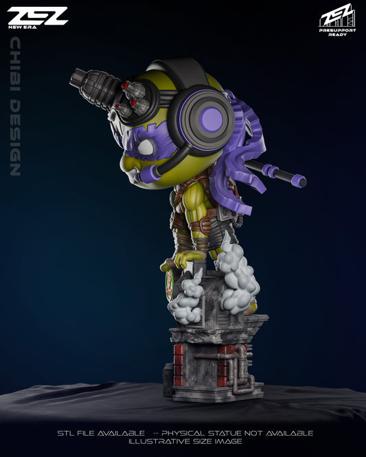 Donatello Chibi (ZEZ) - 3D Printed Fan Art Model Kit