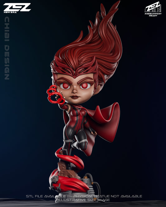 Scarlet Witch Chibi (ZEZ) - 3D Printed Fan Art Model Kit