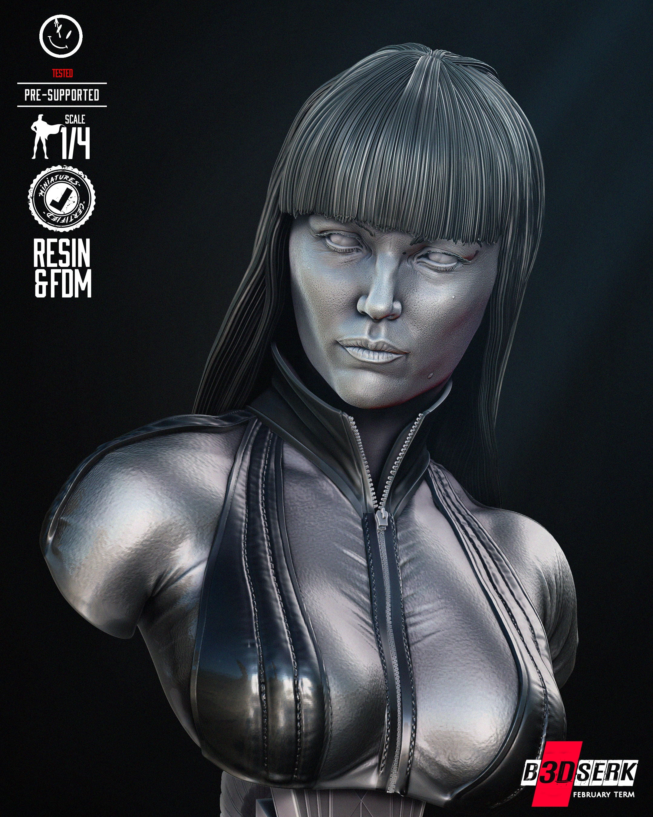 Silk Spectre Portrait (Fan Art) - 4 or 8 scale - 3D Print kit