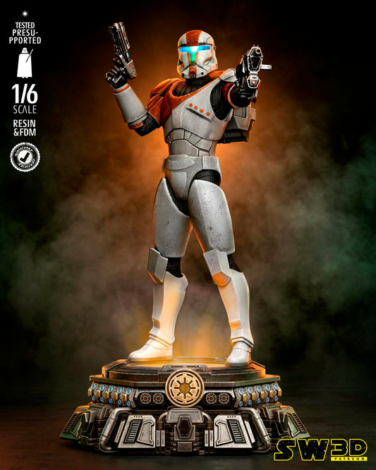 Clone Commander Statue (Star Wars) - 3D printed model kit (Fan Art)