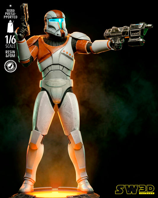 Clone Commander Statue (Star Wars) - 3D printed model kit (Fan Art)