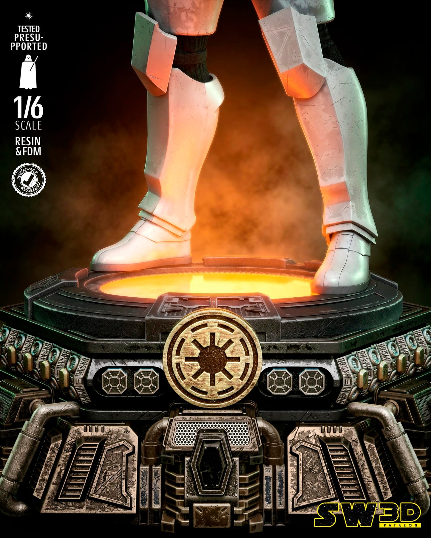 Clone Commander Statue (Star Wars) - 3D printed model kit (Fan Art)