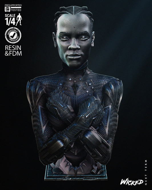 Black Panther Shuri Bust - 3D Print Kit 4th and 8th Scale