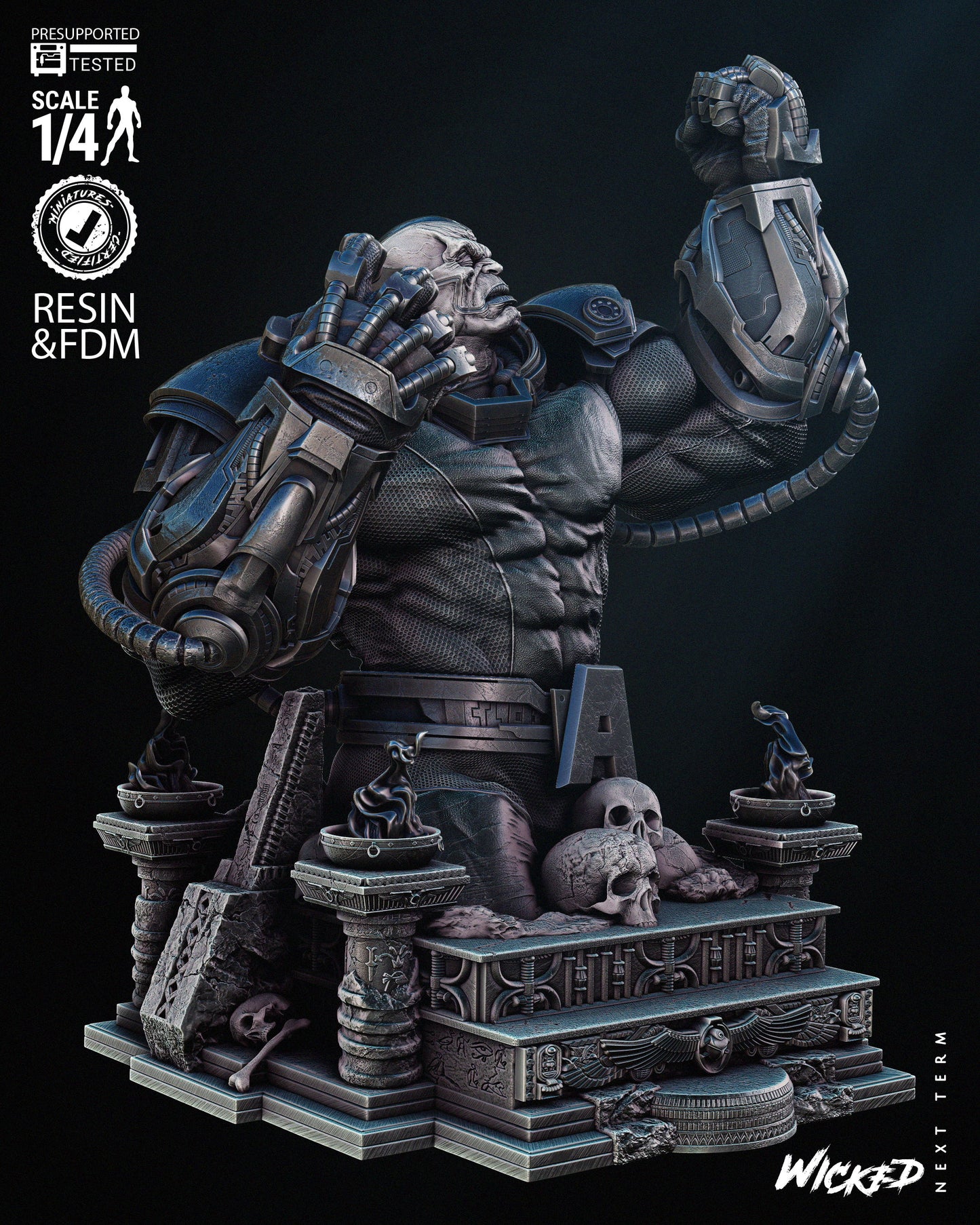 Apocalypse Bust- 3D Printed - 4th or 8th scale - Fan Art