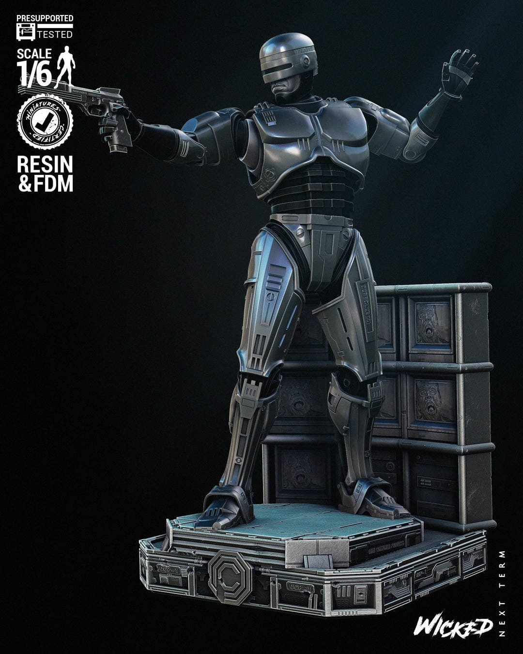 Robocop Sculpt -3d Printed Model Kit - Fan Art