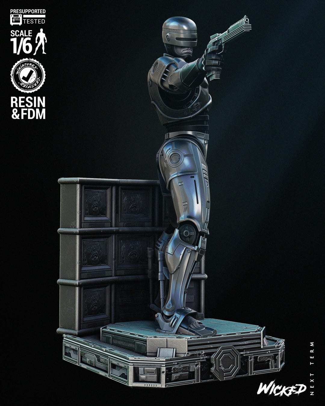 Robocop Sculpt -3d Printed Model Kit - Fan Art