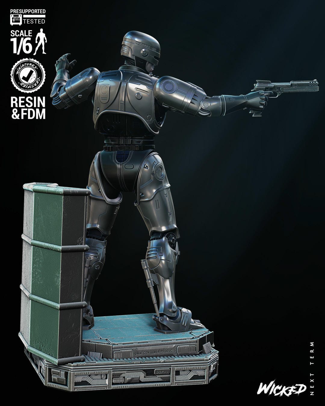 Robocop Sculpt -3d Printed Model Kit - Fan Art