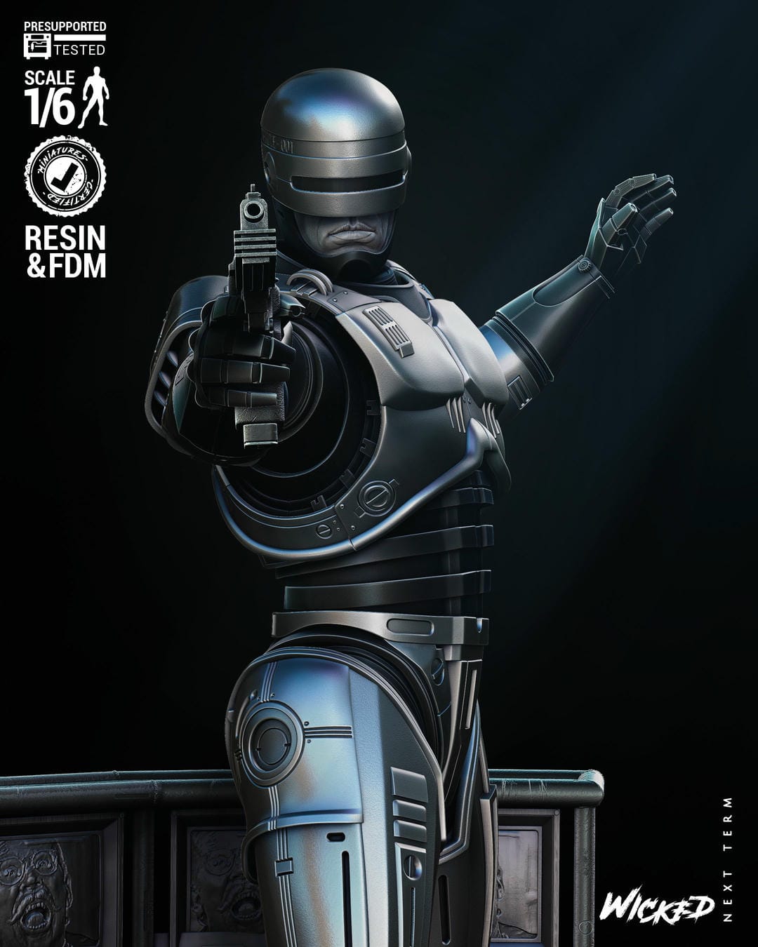 Robocop Sculpt -3d Printed Model Kit - Fan Art