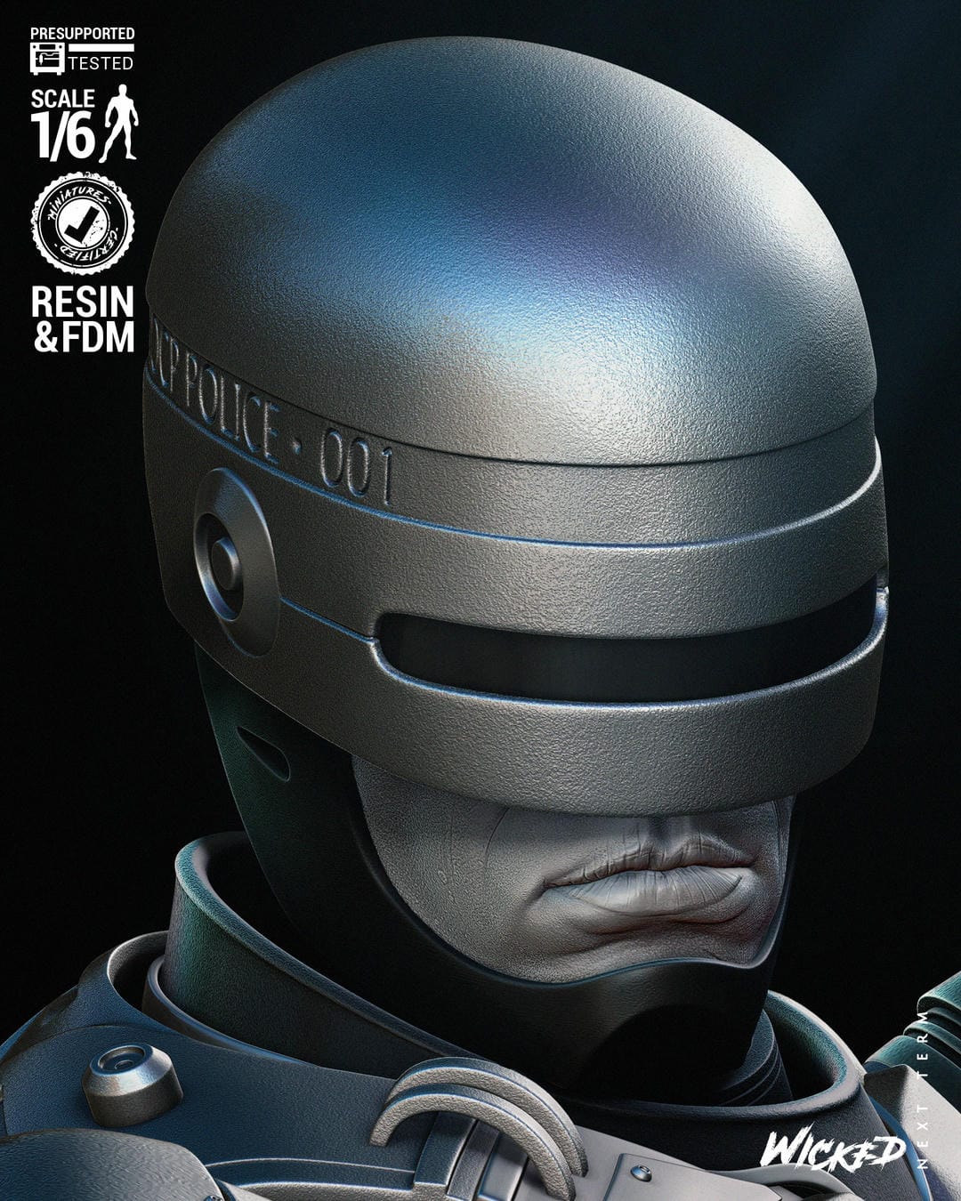 Robocop Sculpt -3d Printed Model Kit - Fan Art