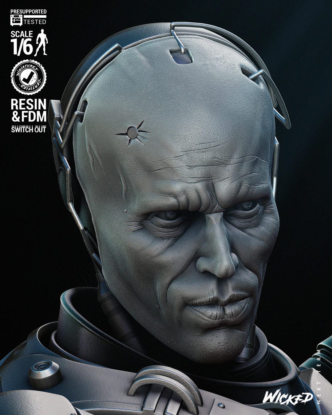 Robocop Sculpt -3d Printed Model Kit - Fan Art