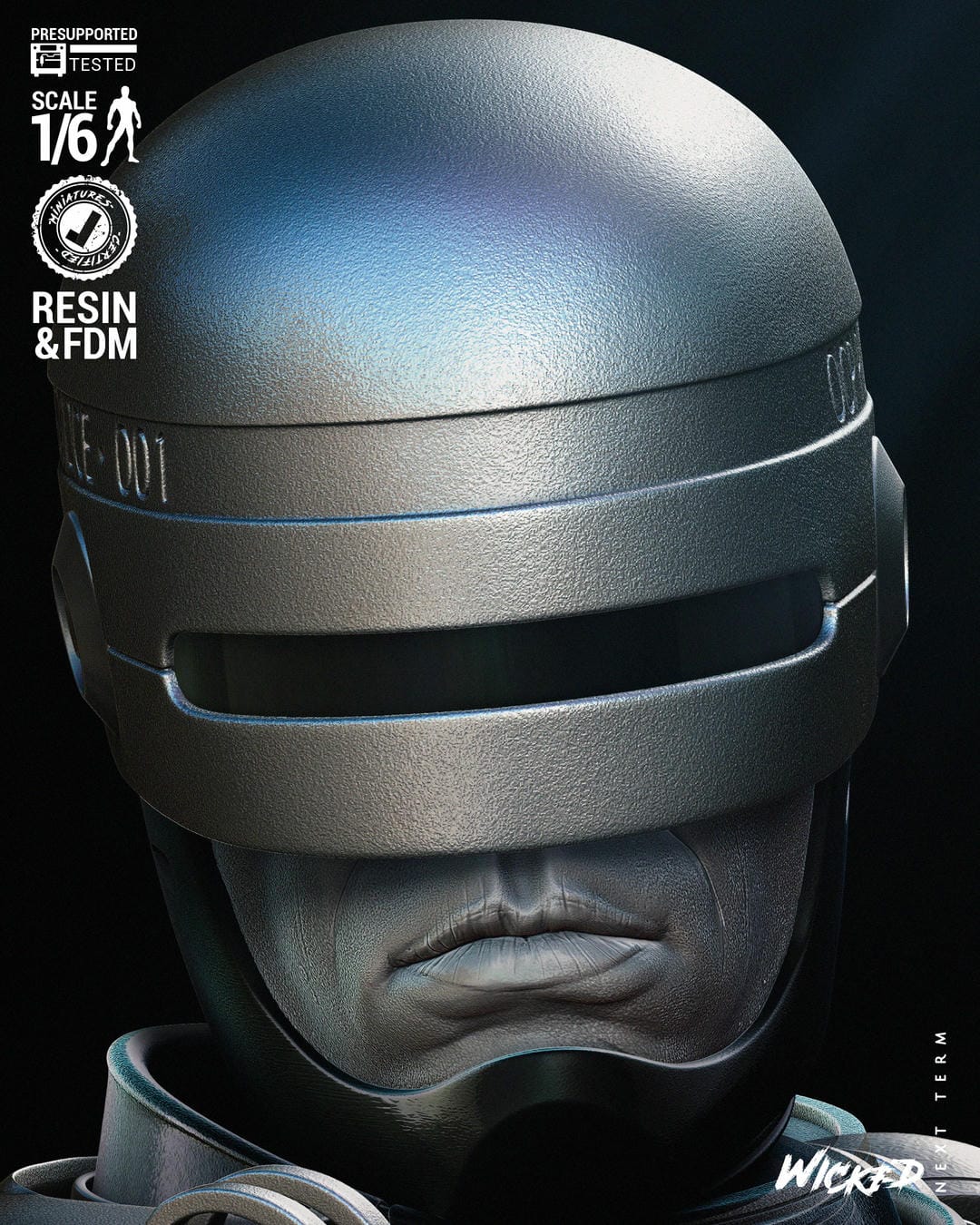 Robocop Sculpt -3d Printed Model Kit - Fan Art