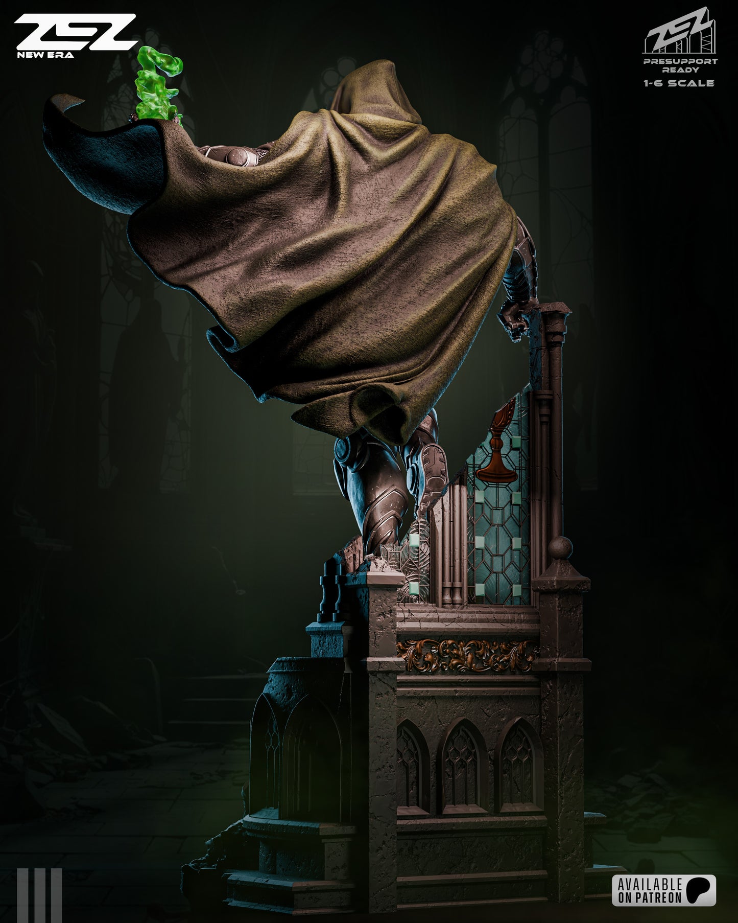 Dr Doom (ZEZ) - 3D Printed Fan Art Model Kit