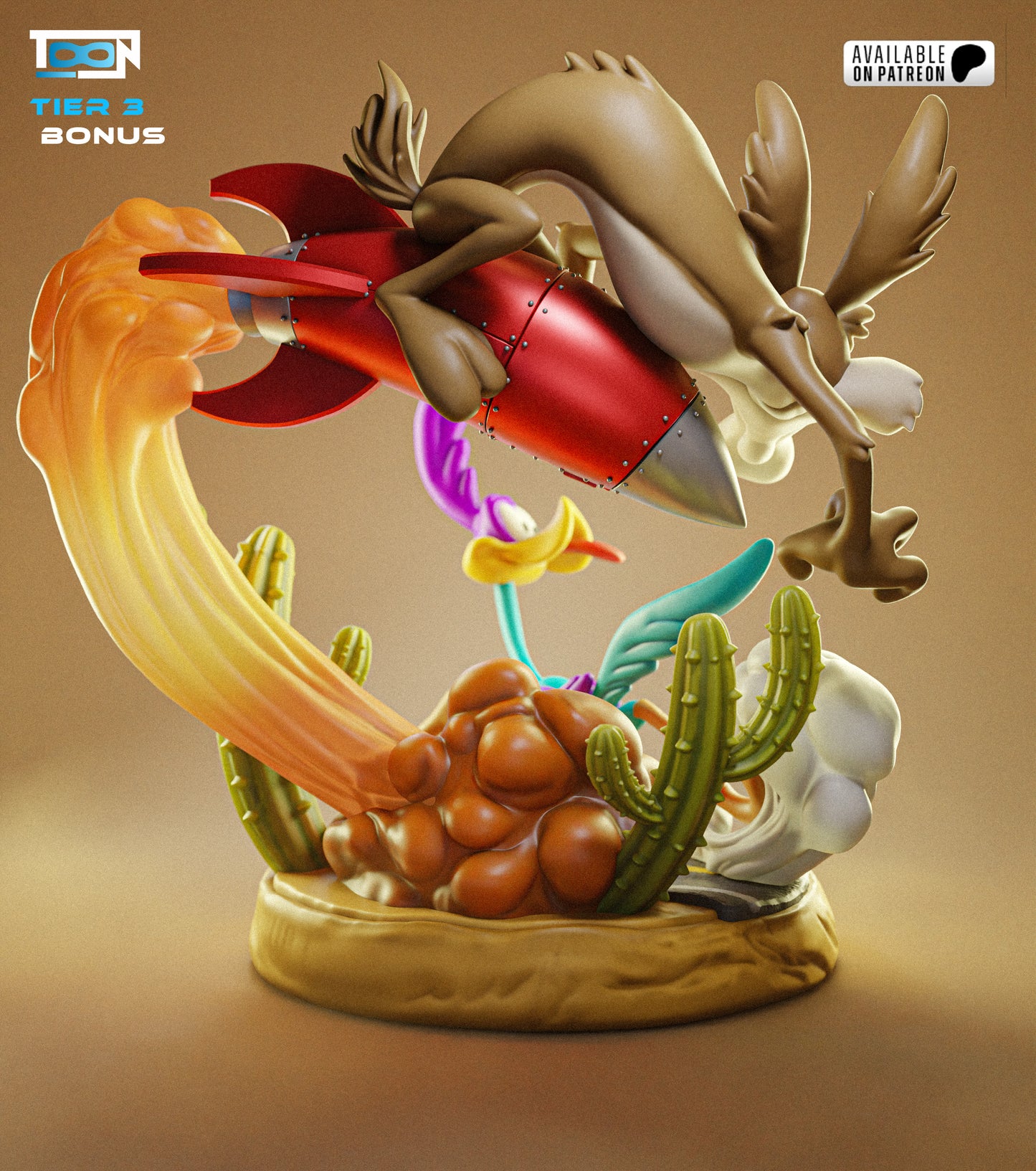Coyote & Road Runner - 3D Printed Model