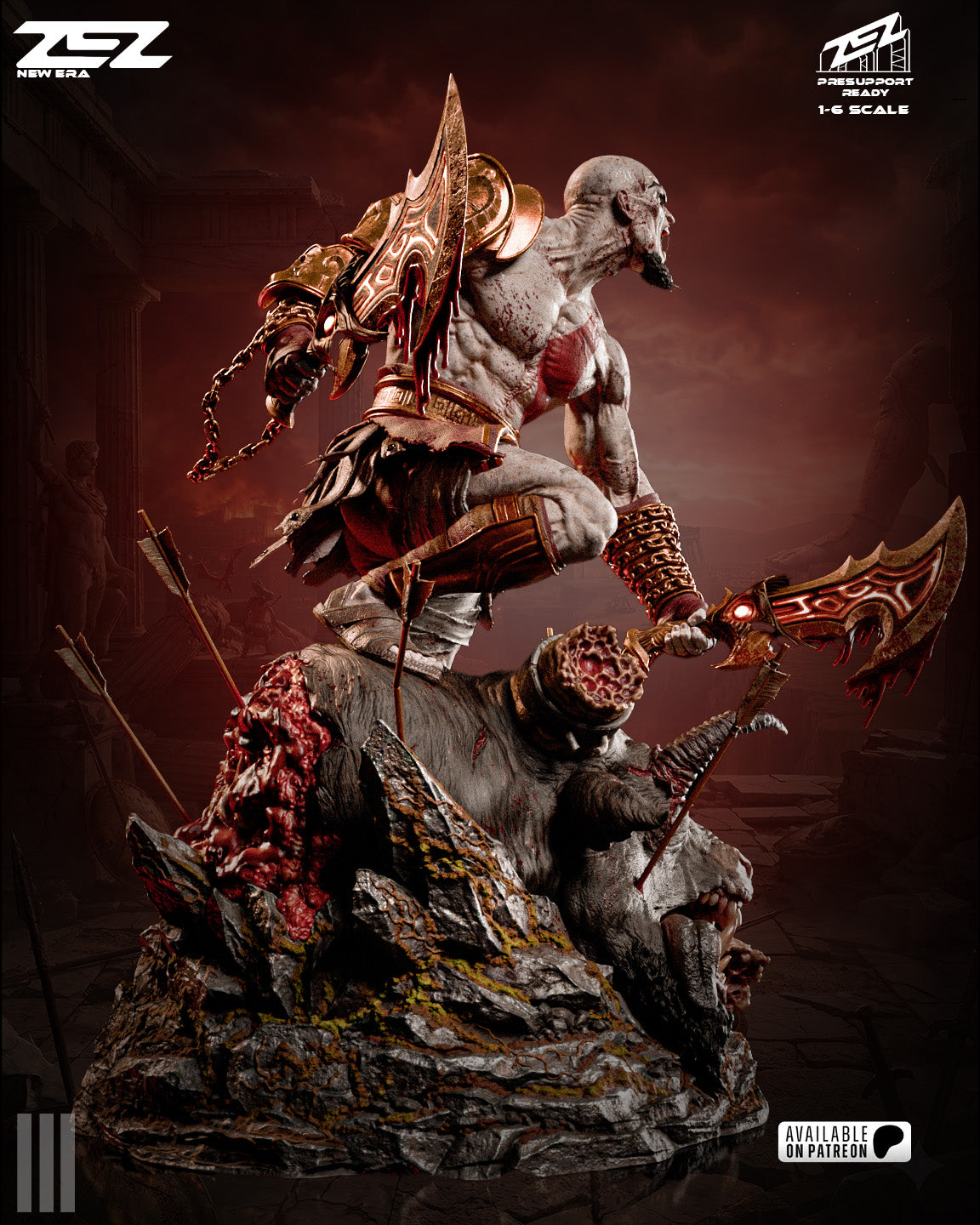 Kratos (ZEZ) - 3D Printed Fan Art Model Kit