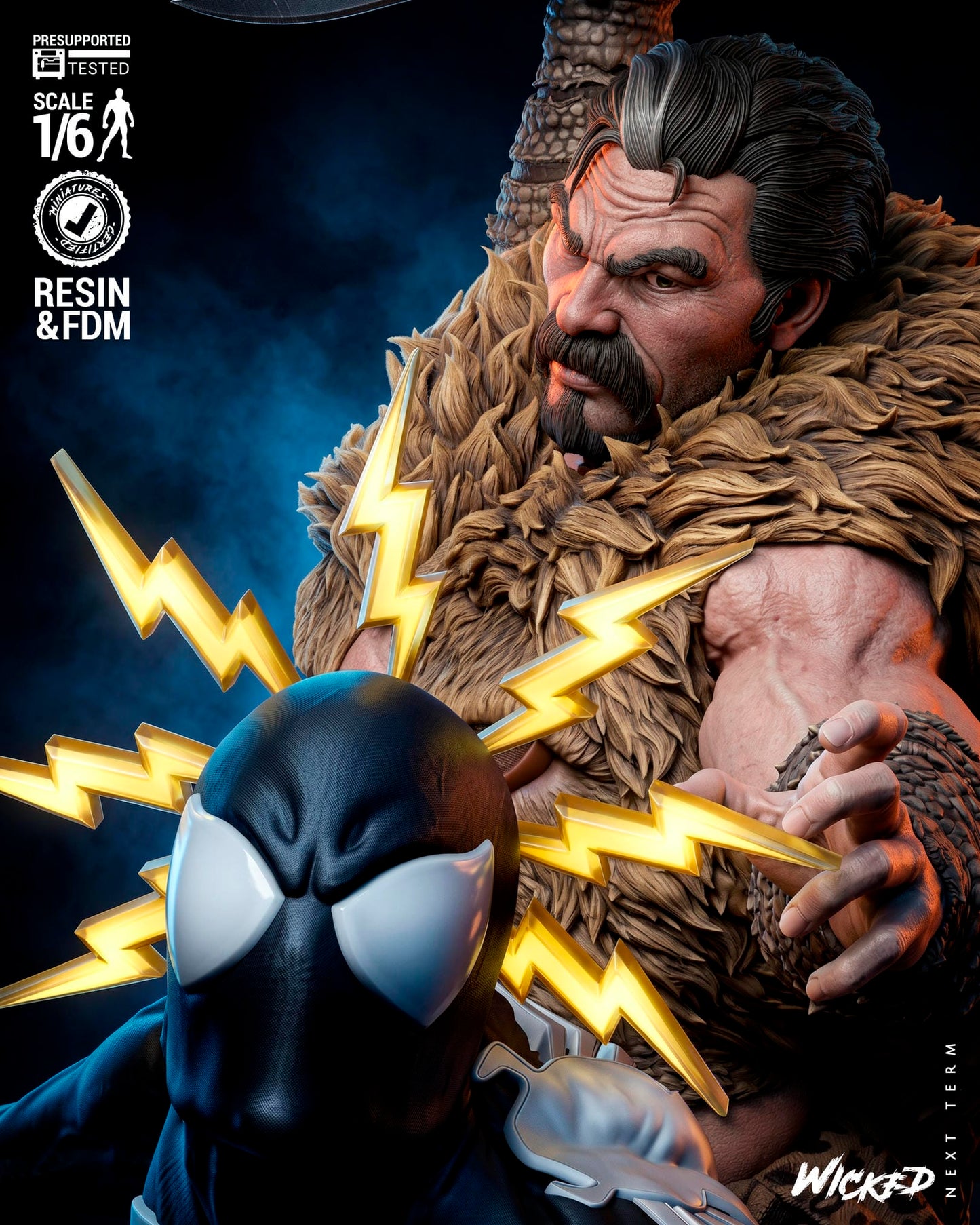 Spider-Man vs Kraven (Last Hunt) Diorama -3d Printed Model Kit - Fan Art