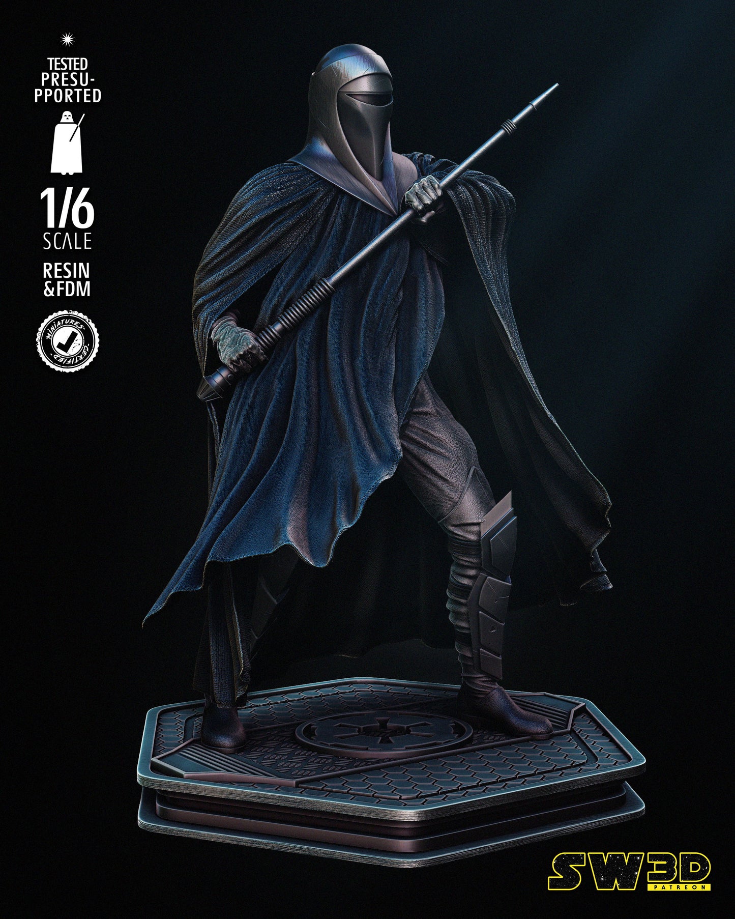 Emperor Royal Guard (Star Wars) Fan Art - 6th or 12th scale - 3D Printed