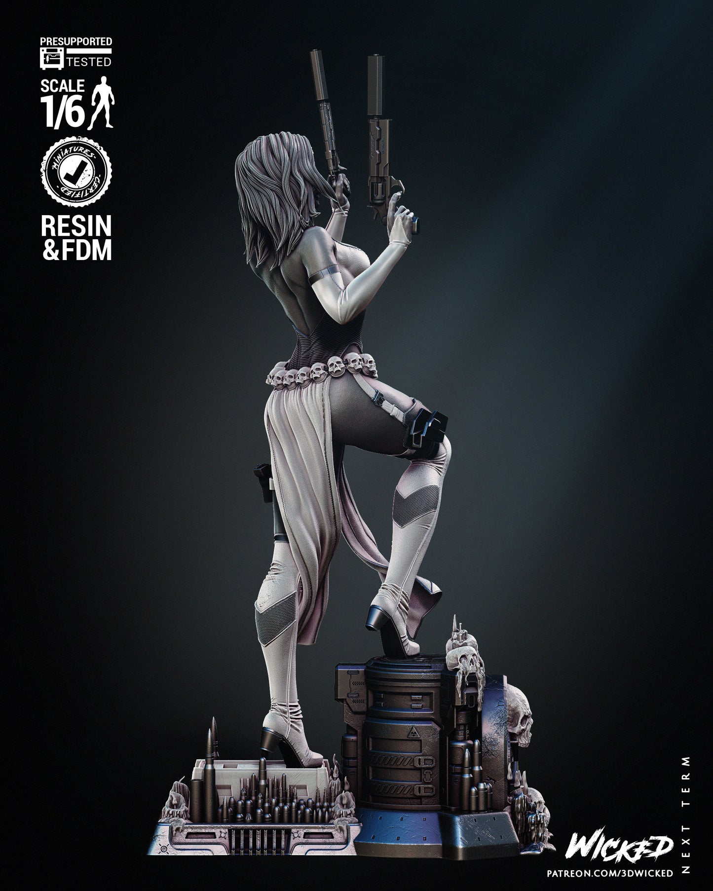 Mystique (Fan Art) Statue - 6 or 12 scale (385mm - 193mm tall)- 3D Print kit