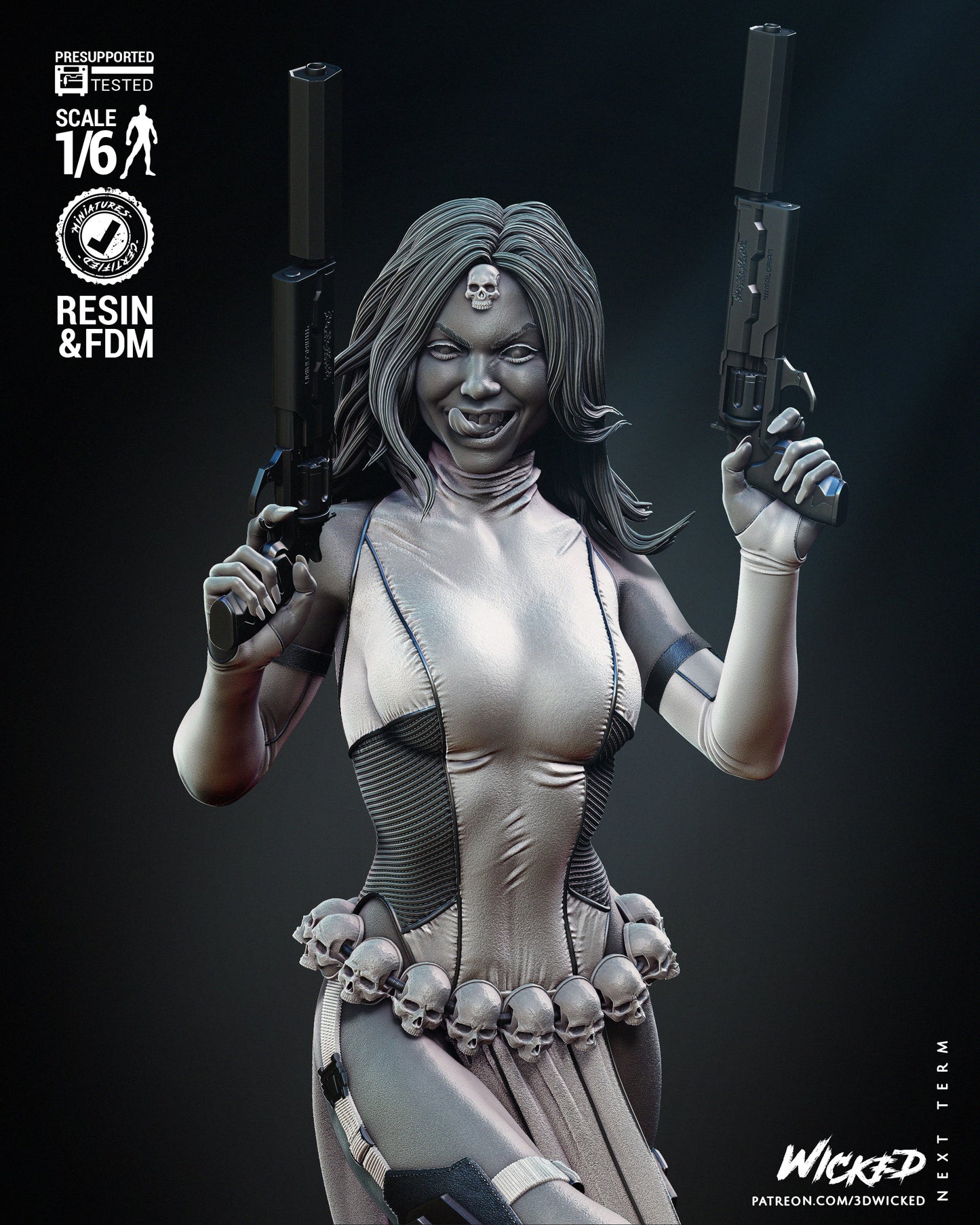 Mystique (Fan Art) Statue - 6 or 12 scale (385mm - 193mm tall)- 3D Print kit