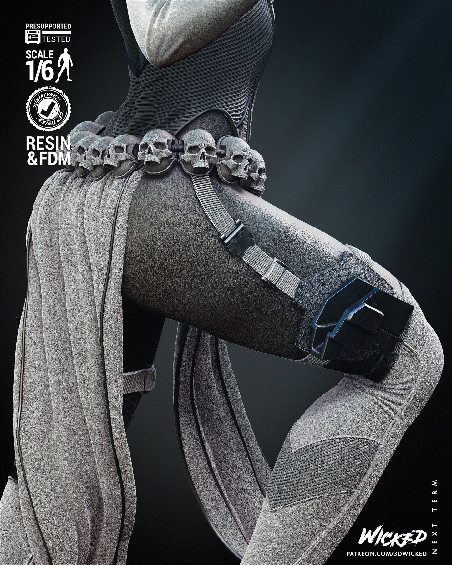 Mystique (Fan Art) Statue - 6 or 12 scale (385mm - 193mm tall)- 3D Print kit