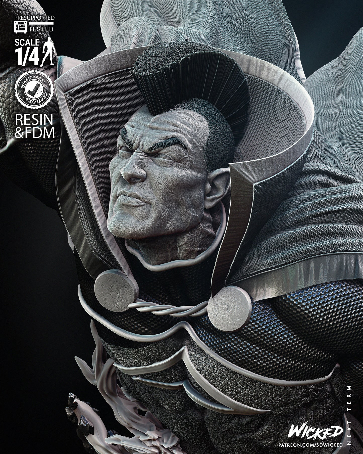 Gladiator(Fan Art) Bust - 4 or 8 scale (430mm or 215mm tall)- 3D Print kit