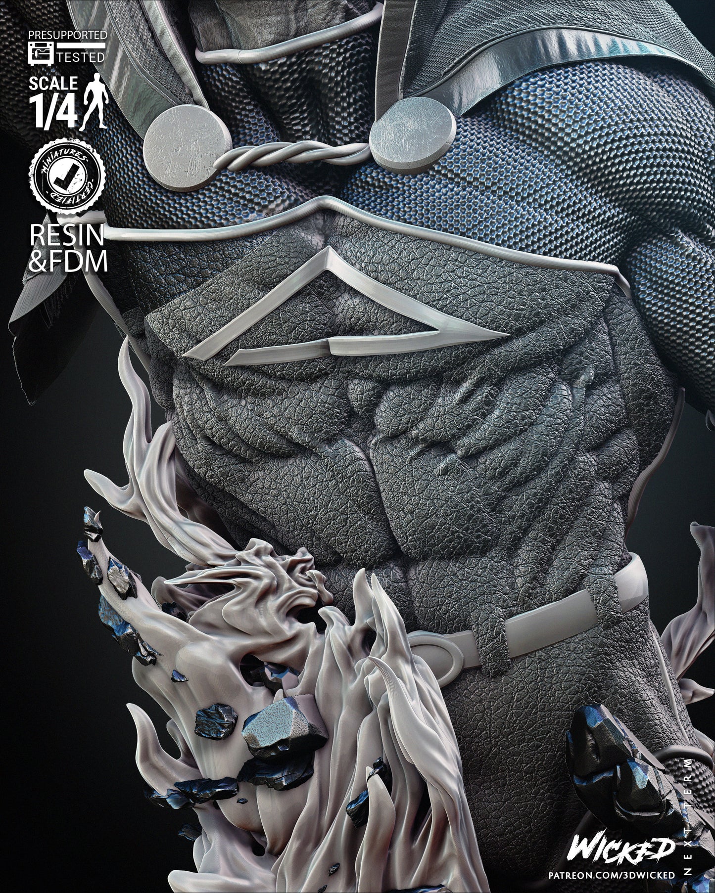 Gladiator(Fan Art) Bust - 4 or 8 scale (430mm or 215mm tall)- 3D Print kit
