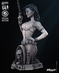 Mystique(Fan Art) Bust - 4 or 8 scale (320mm - 160mm tall)- 3D Print kit