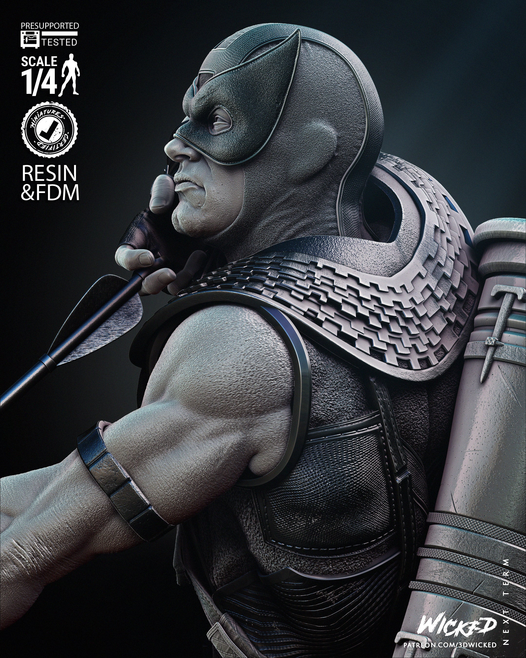 Hawkeye 2024 Bust (Fan Art) - 4 or 8 scale - 3D Print kit