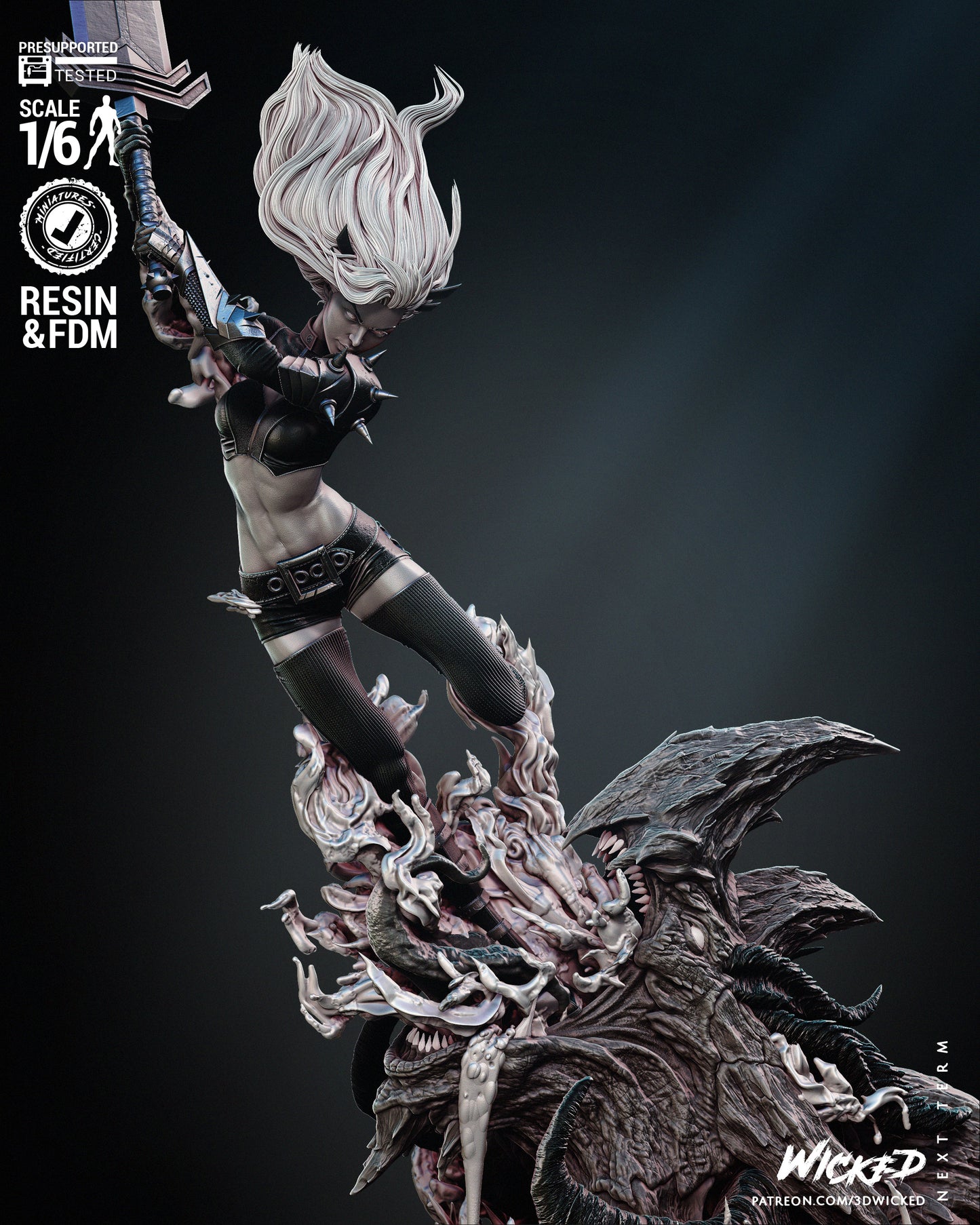 Magik (Fan Art) Statue - 6 or 12 scale (500mm - 250mm tall)- 3D Print kit