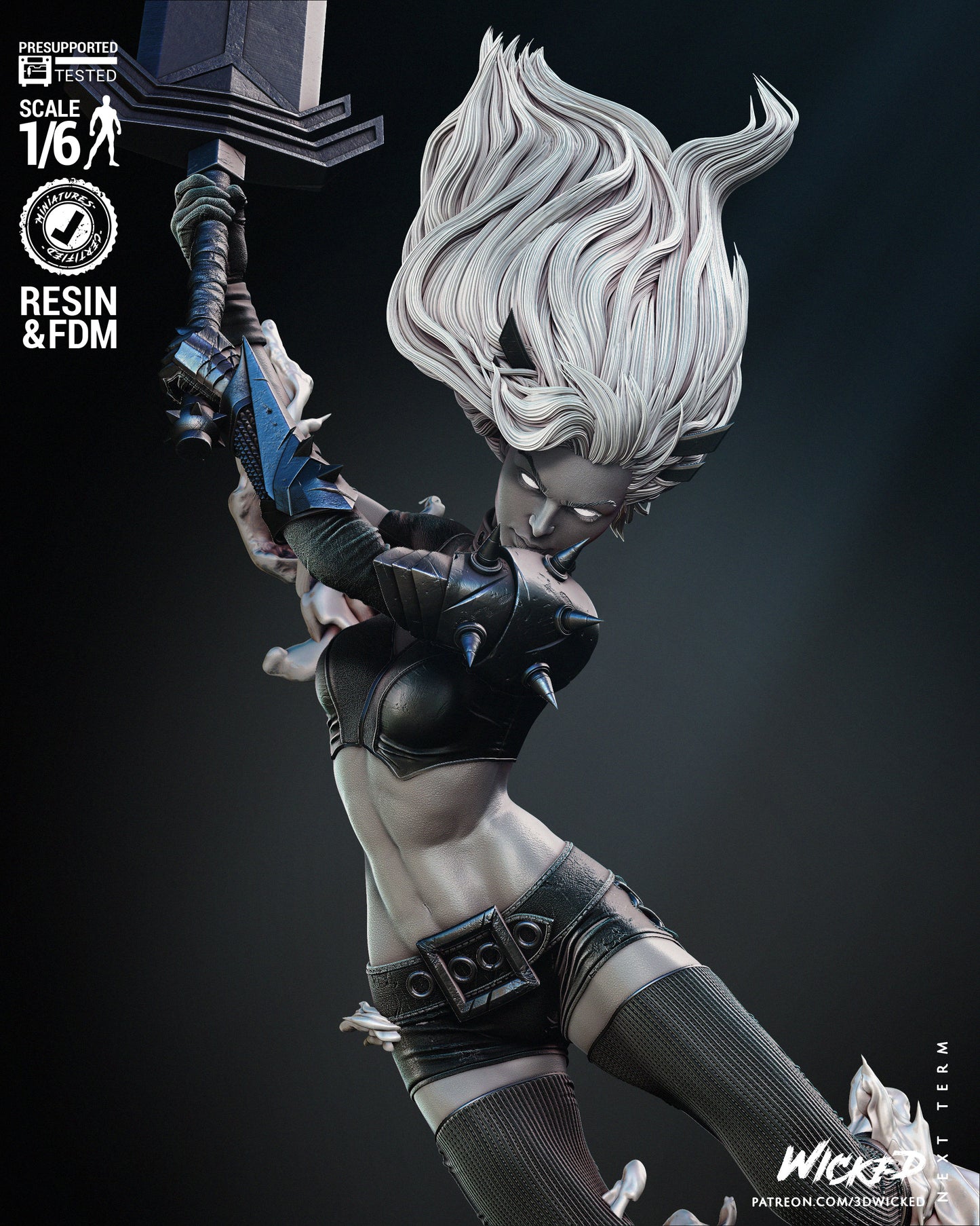 Magik (Fan Art) Statue - 6 or 12 scale (500mm - 250mm tall)- 3D Print kit